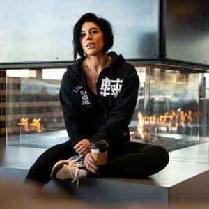 FNF Varsity Patch Black Graphic Hoodie